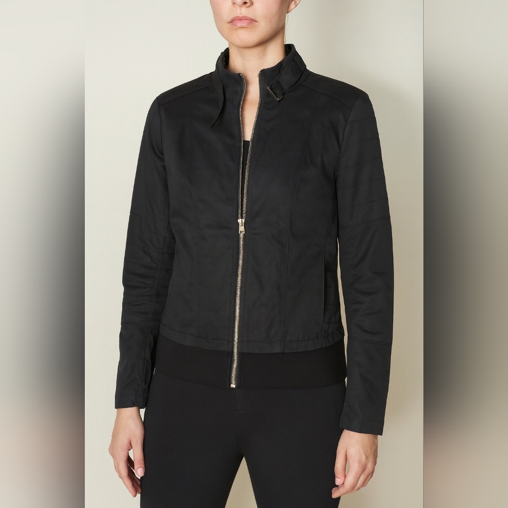 Armani Exchange Women’s Quilted Moto Jacket – Size Large (Runs Slim)‎